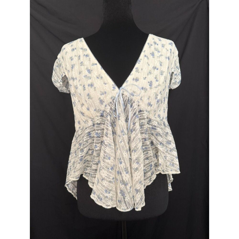 #199 - Torrid Lovesick Lace Babydoll - Dainty Petals Antique White - Size 1